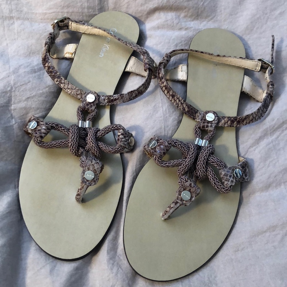 Calvin Klein rope phyton sandals